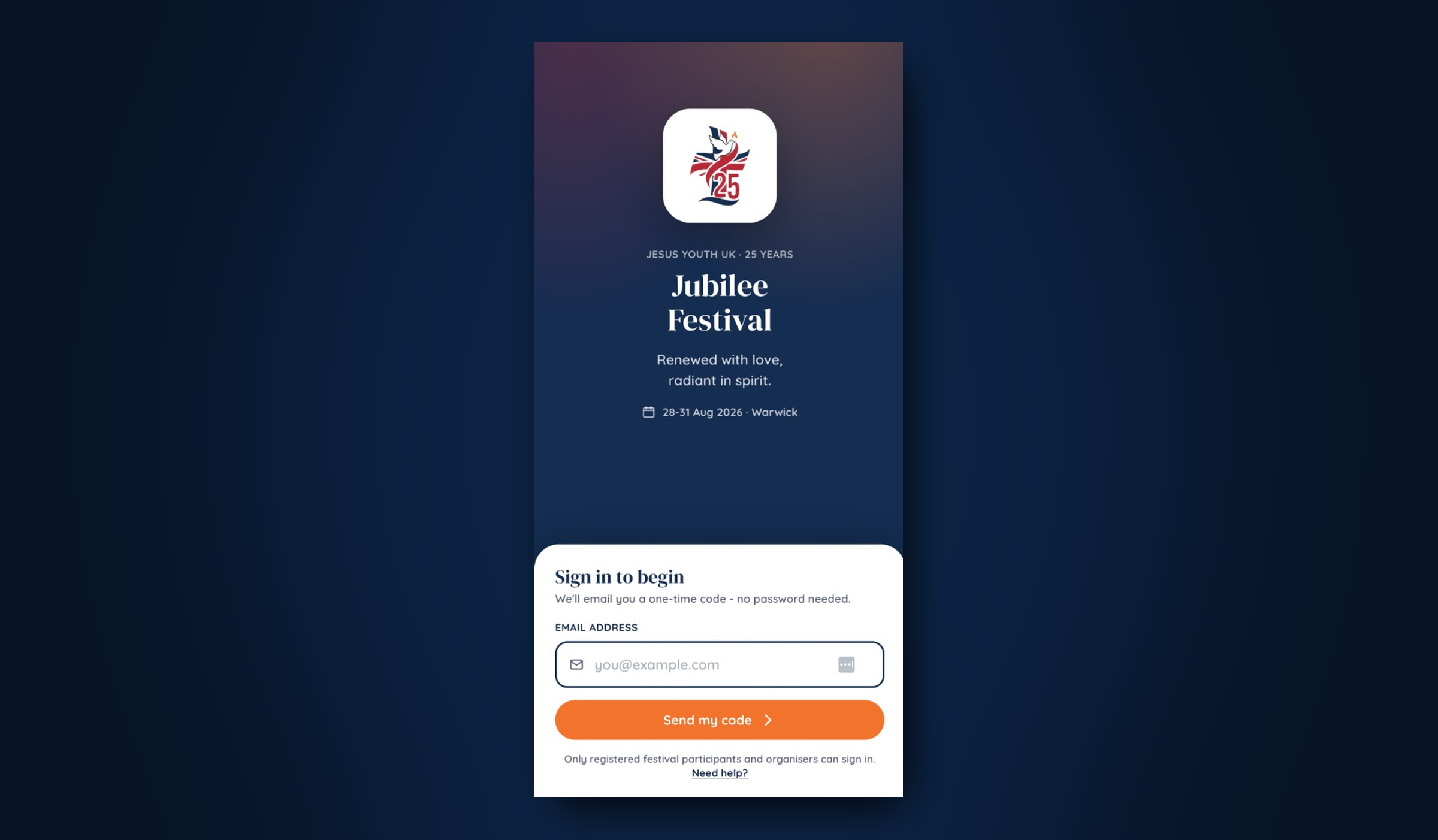 Jubilee Festival App screenshot